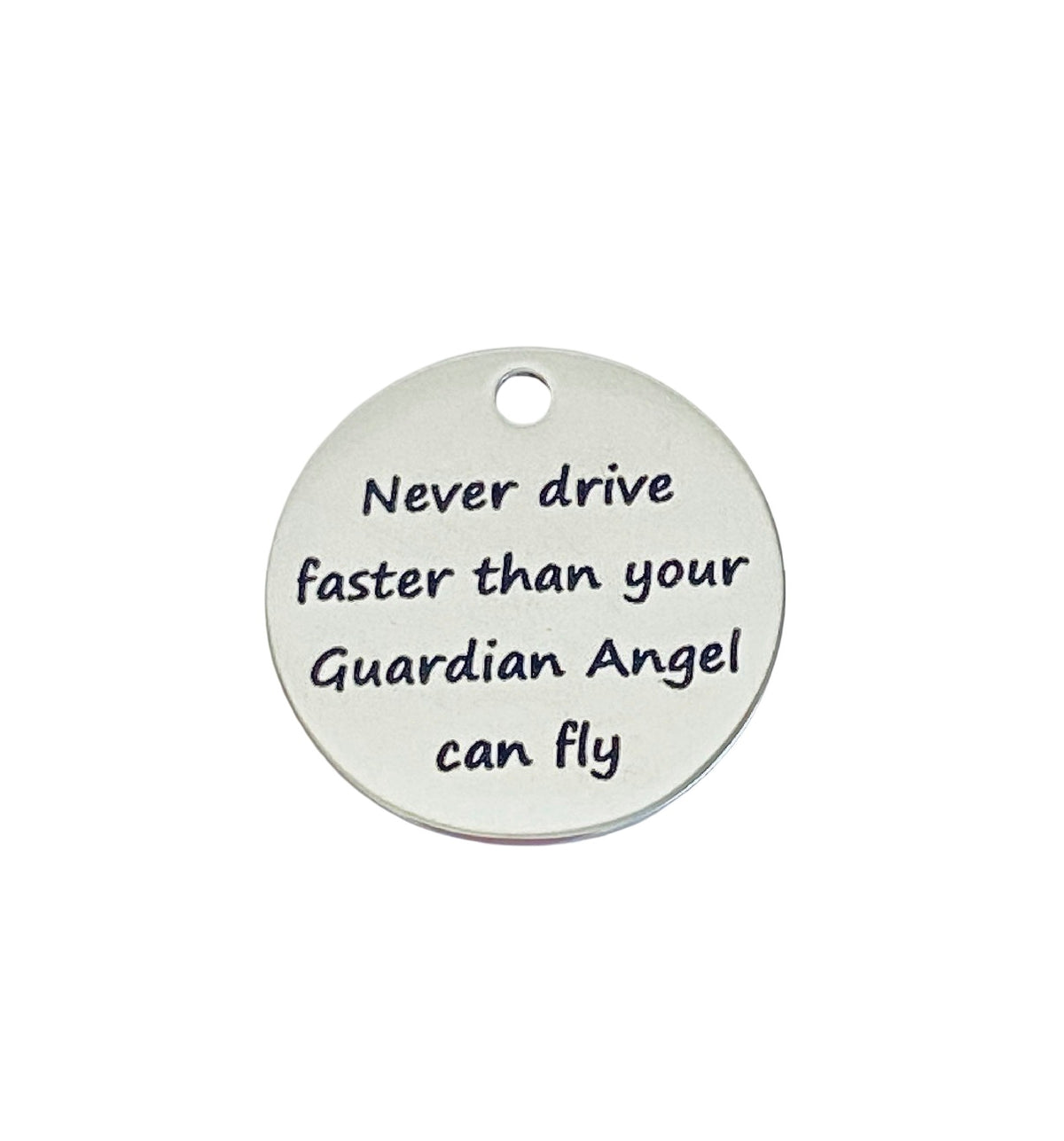 Stainless Steel Guardian Angel Charm