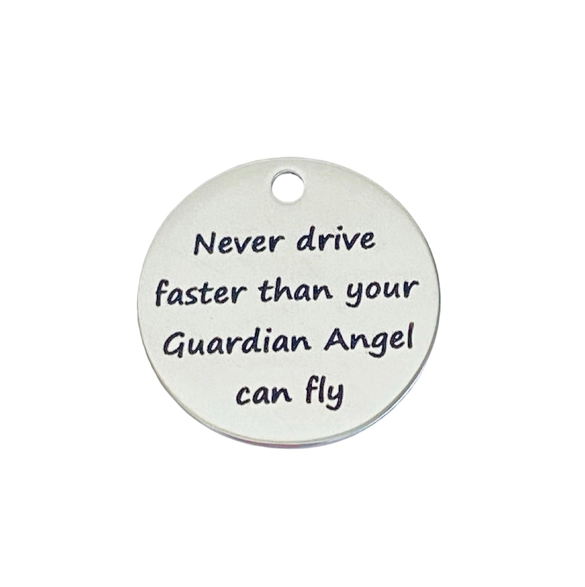 Stainless Steel Guardian Angel Charm