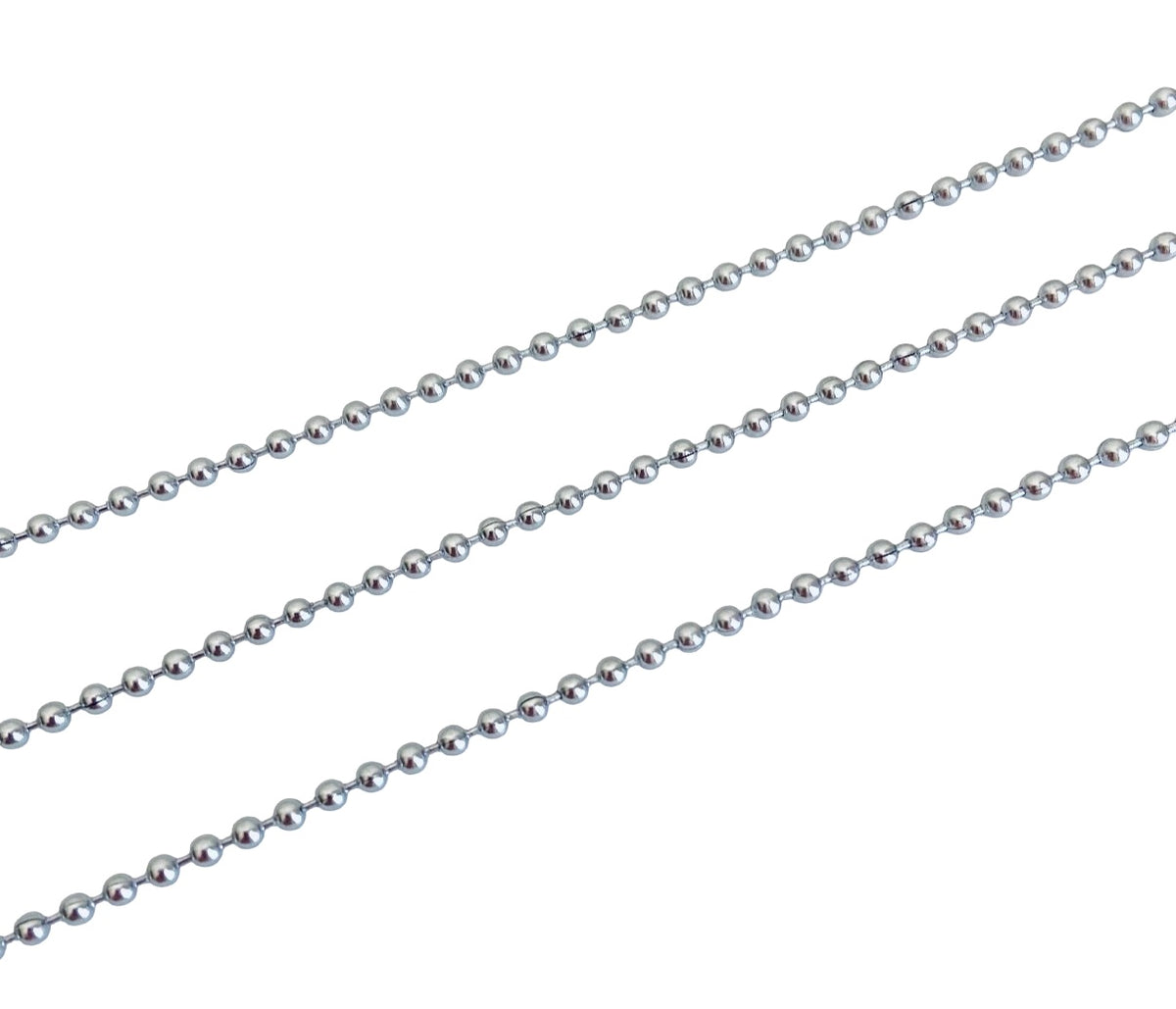 2.4mm Stainless Steel Ball Chain • Sold by the Foot