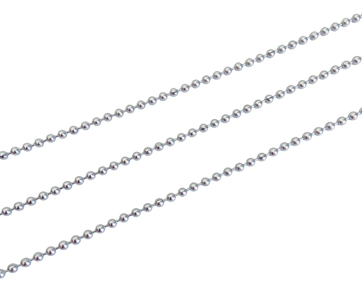 2.4mm Stainless Steel Ball Chain • Sold by the Foot