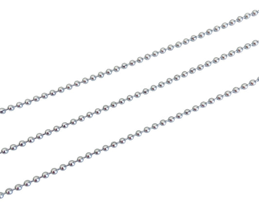 2.4mm Stainless Steel Ball Chain • Sold by the Foot