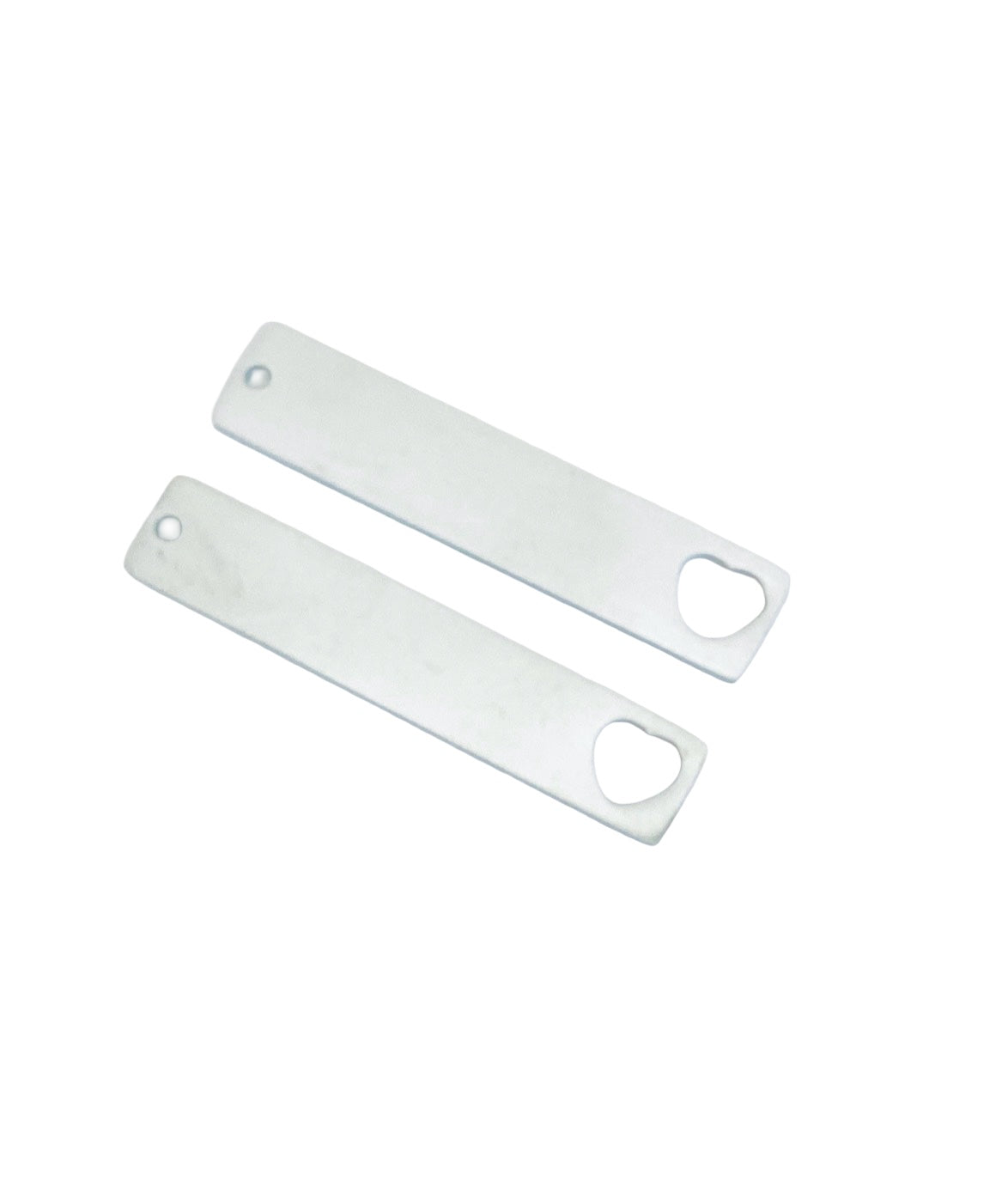Shiny Stainless Steel Long Bar Blank with Heart Cutout • 6mm x 32mm