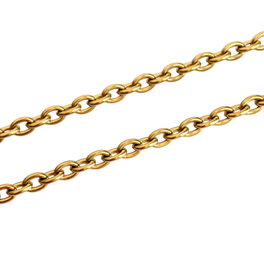 18K Gold Over Stainless Steel Oval Chain (4.5x6mm)