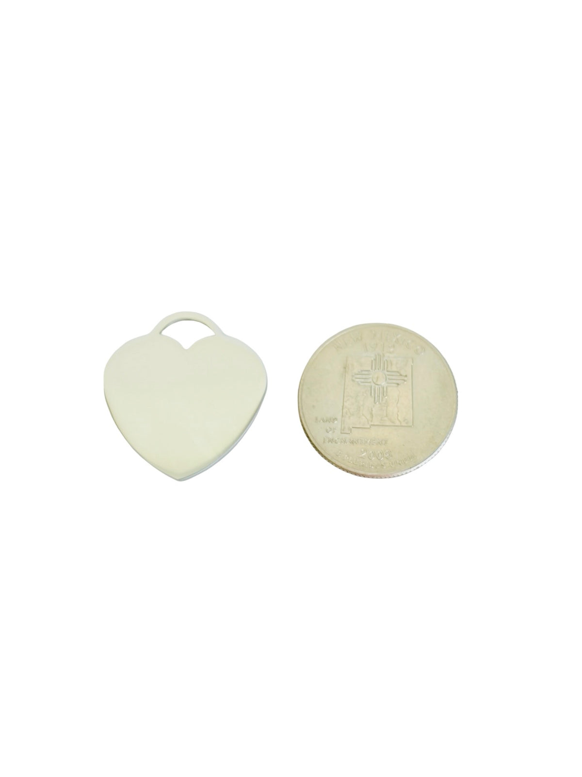 25mm Shiny Stainless Steel Heart Blanks