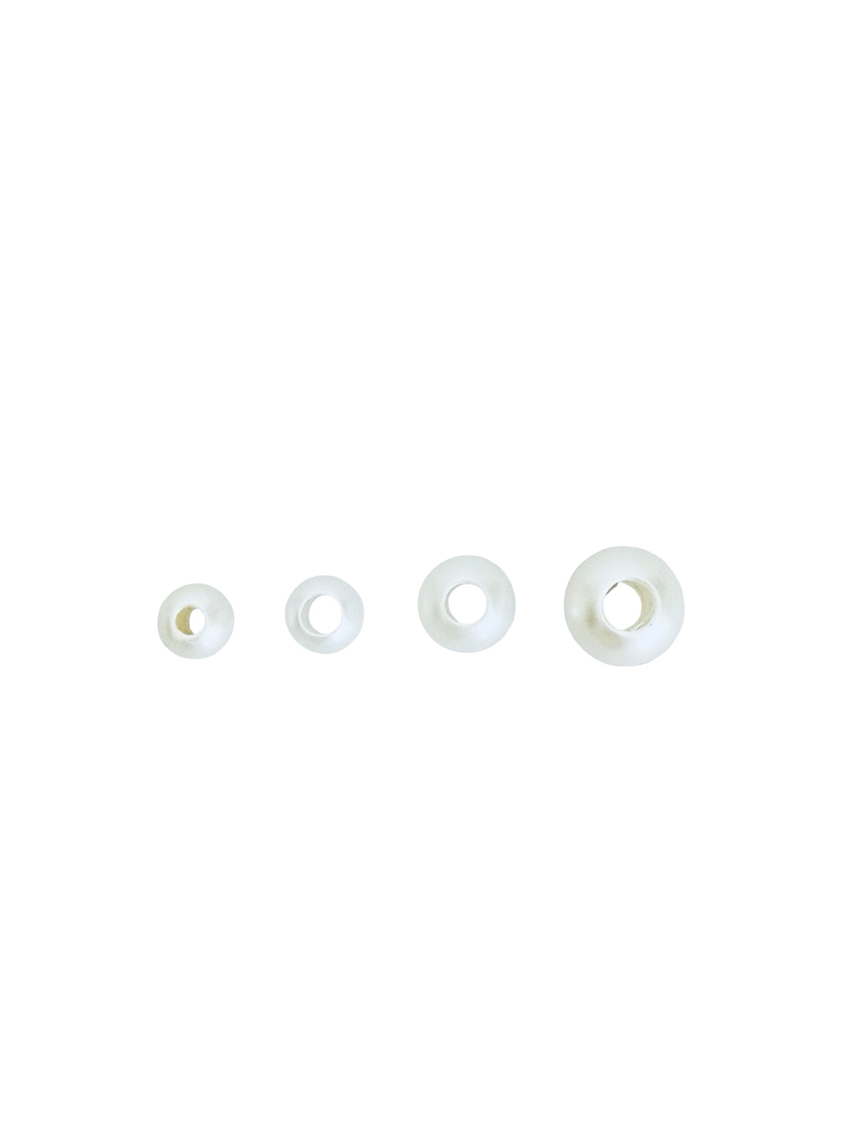 Big Hole Faux Pearl Beads • 8mm, 10mm or 12mm • Off White • ABS Pearl Beads for Jewelry Making
