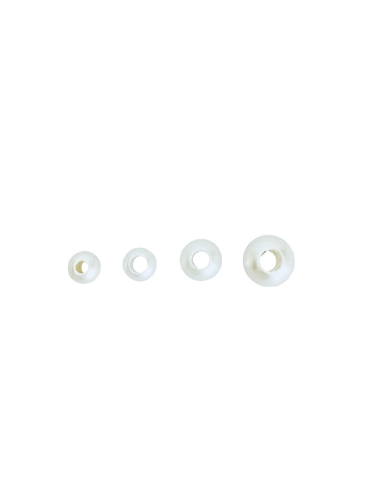Big Hole Faux Pearl Beads • 8mm, 10mm or 12mm • Off White • ABS Pearl Beads for Jewelry Making