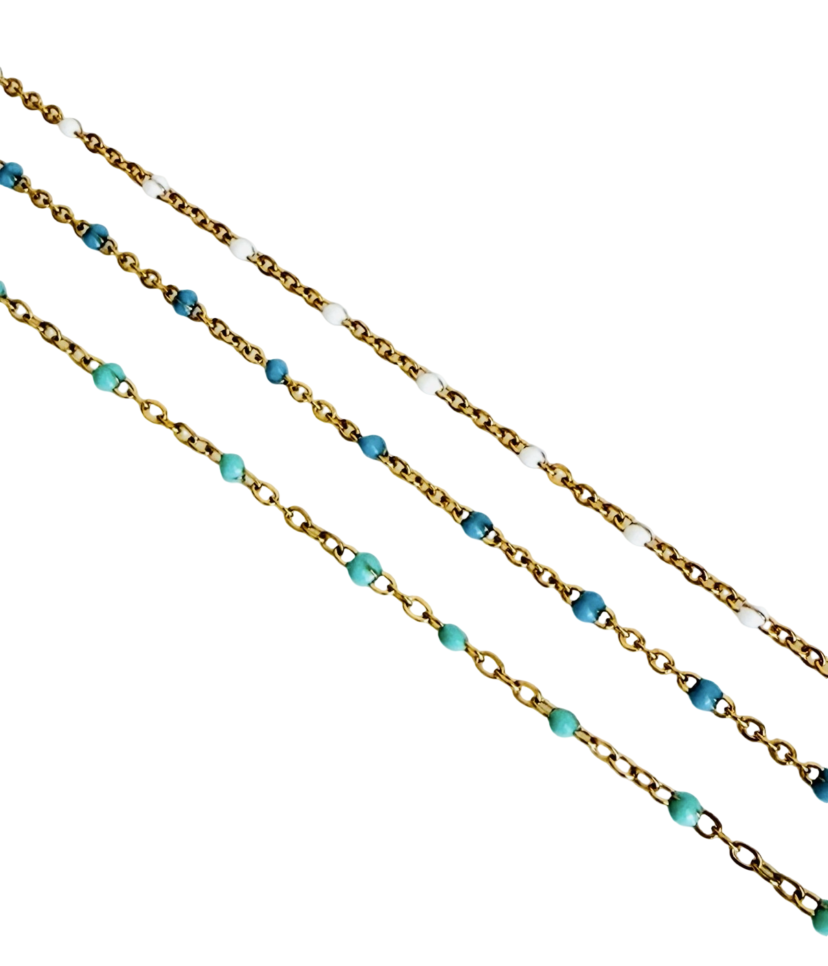 Enamel Cable Chain • Stainless Steel & Gold Over Stainless Steel • Sold by the Foot