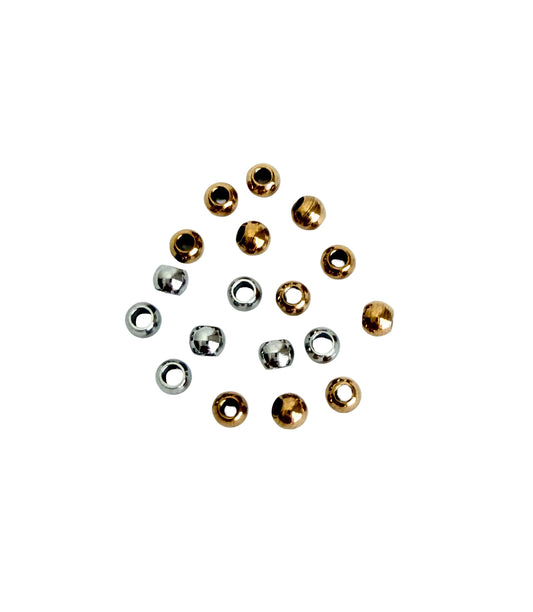 Stainless Steel Beads (3mm) • Stainless Steel or Gold Finish Spacer Beads for Jewelry Making