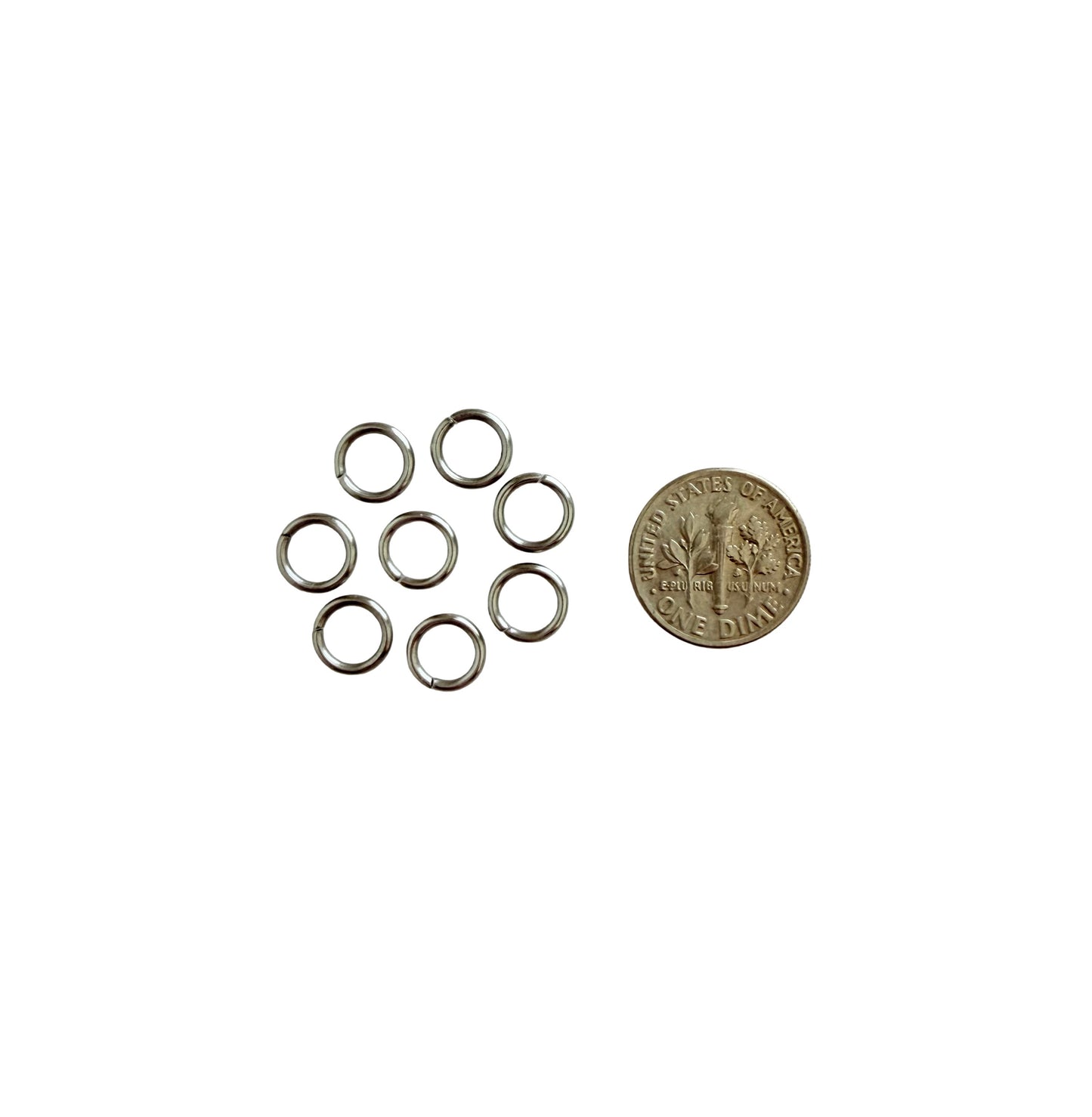 8mm Thick Stainless Steel Jump Rings • Heavy Duty Open Connector Rings for Jewelry Making & DIY Crafts