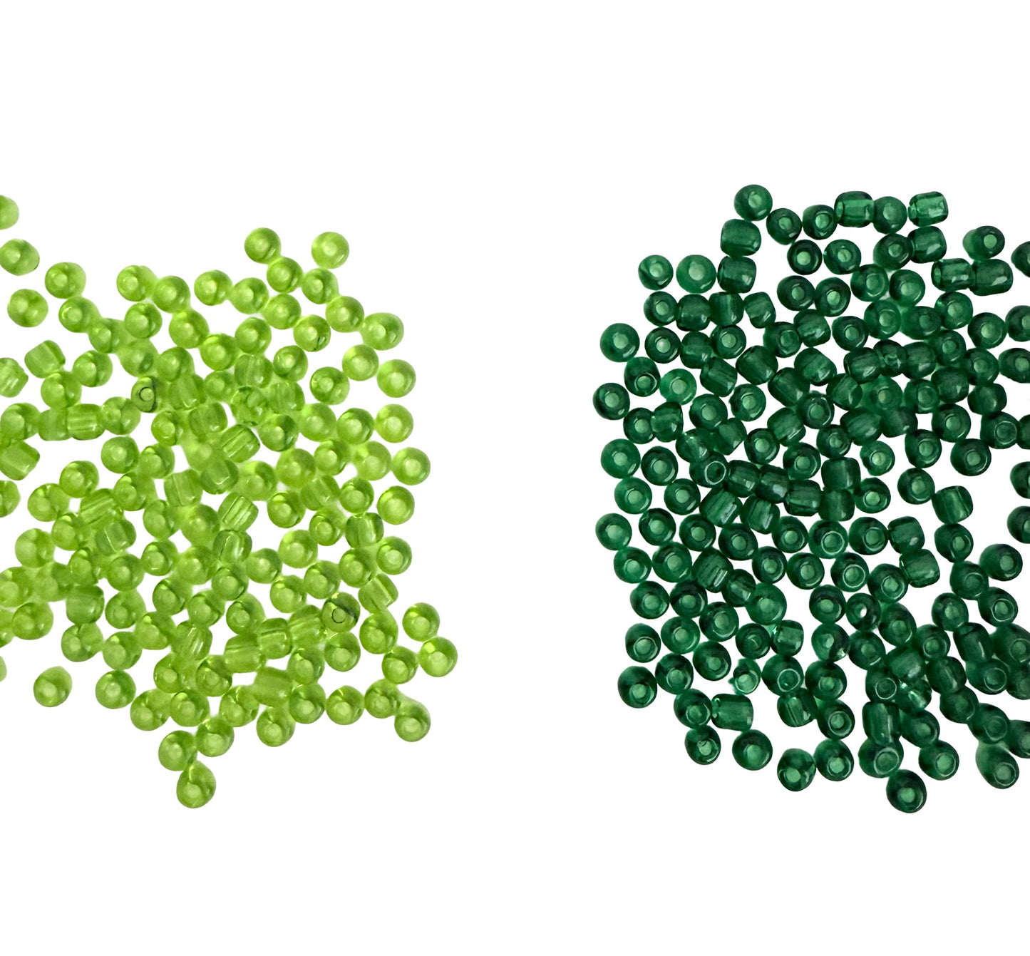 3mm Green Seed Beads • Lime Green & Dark Green Glass Beads for Jewelry Making, DIY Crafts