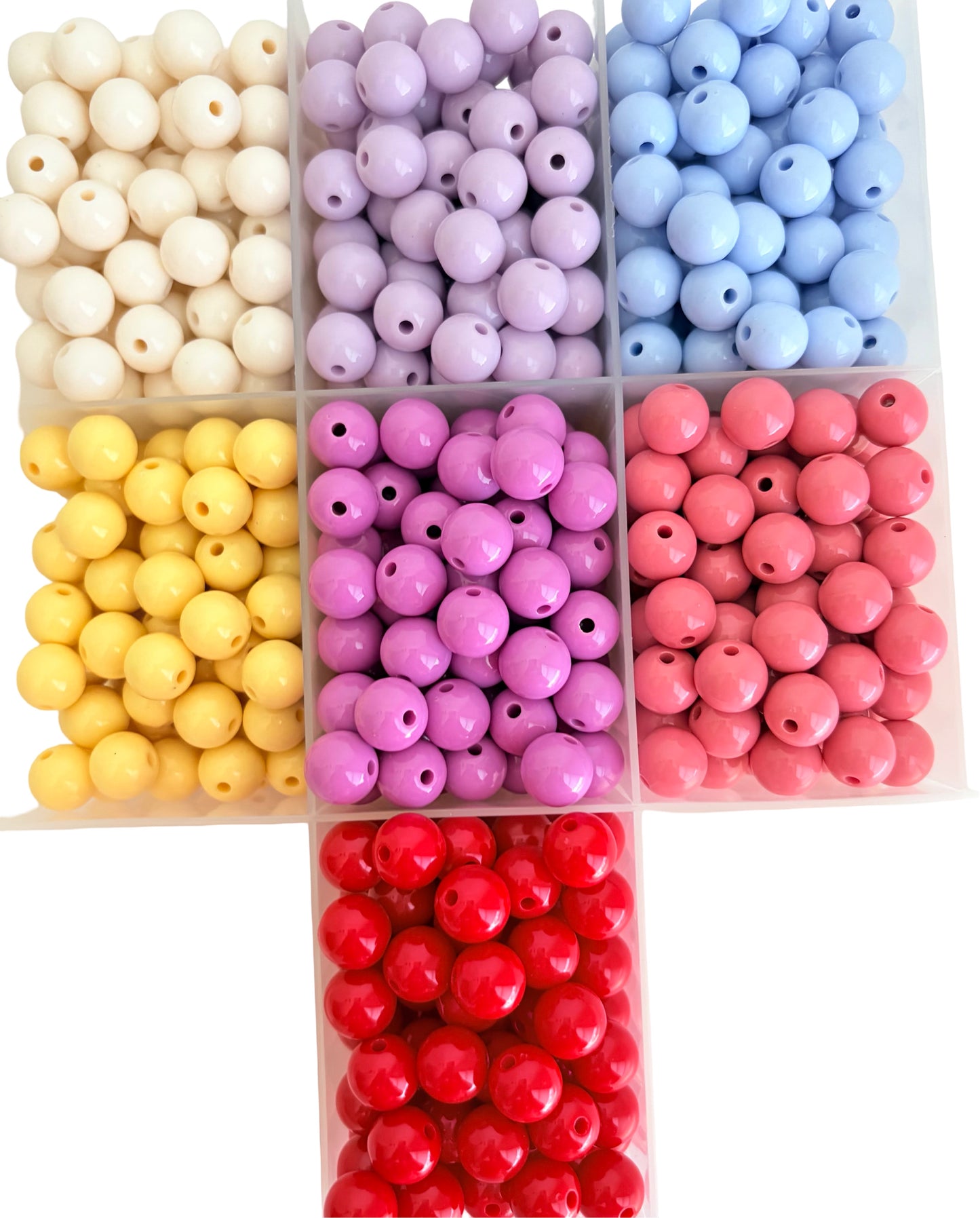 Bulk 10mm Shiny Acrylic Round Beads for Jewelry Making, Keychains & DIY Crafts