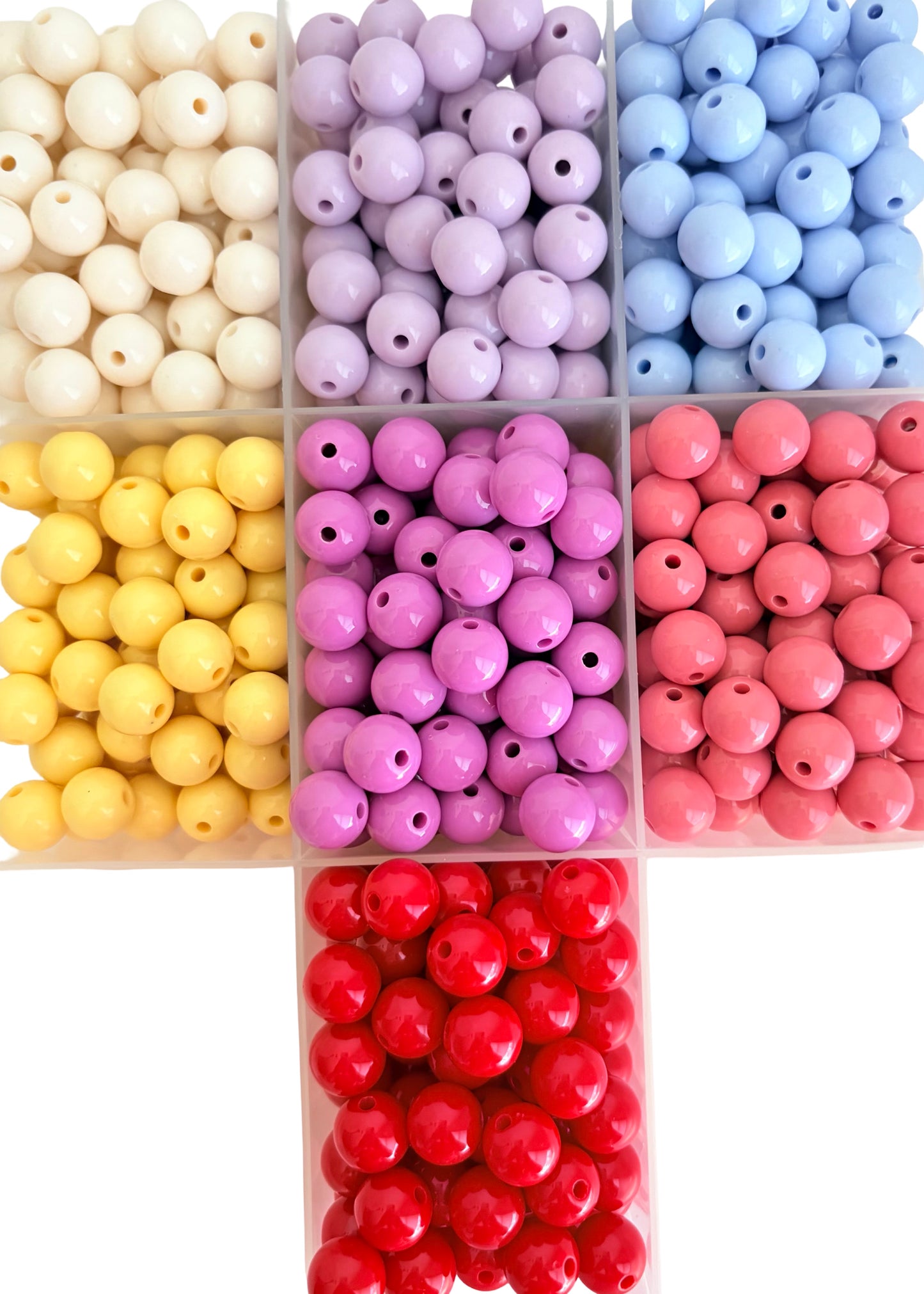 Bulk 10mm Shiny Acrylic Round Beads for Jewelry Making, Keychains & DIY Crafts