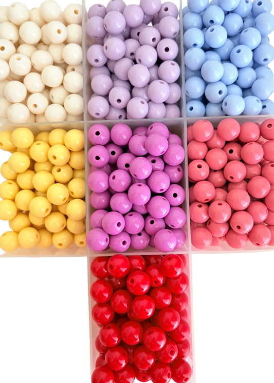 10mm Polished Acrylic Round Beads