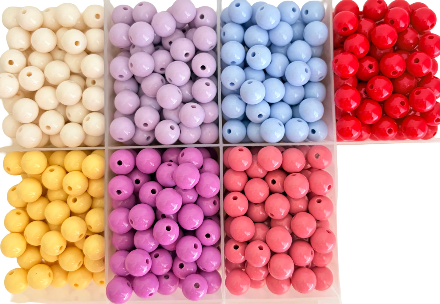 Bulk 10mm Shiny Acrylic Round Beads for Jewelry Making, Keychains & DIY Crafts