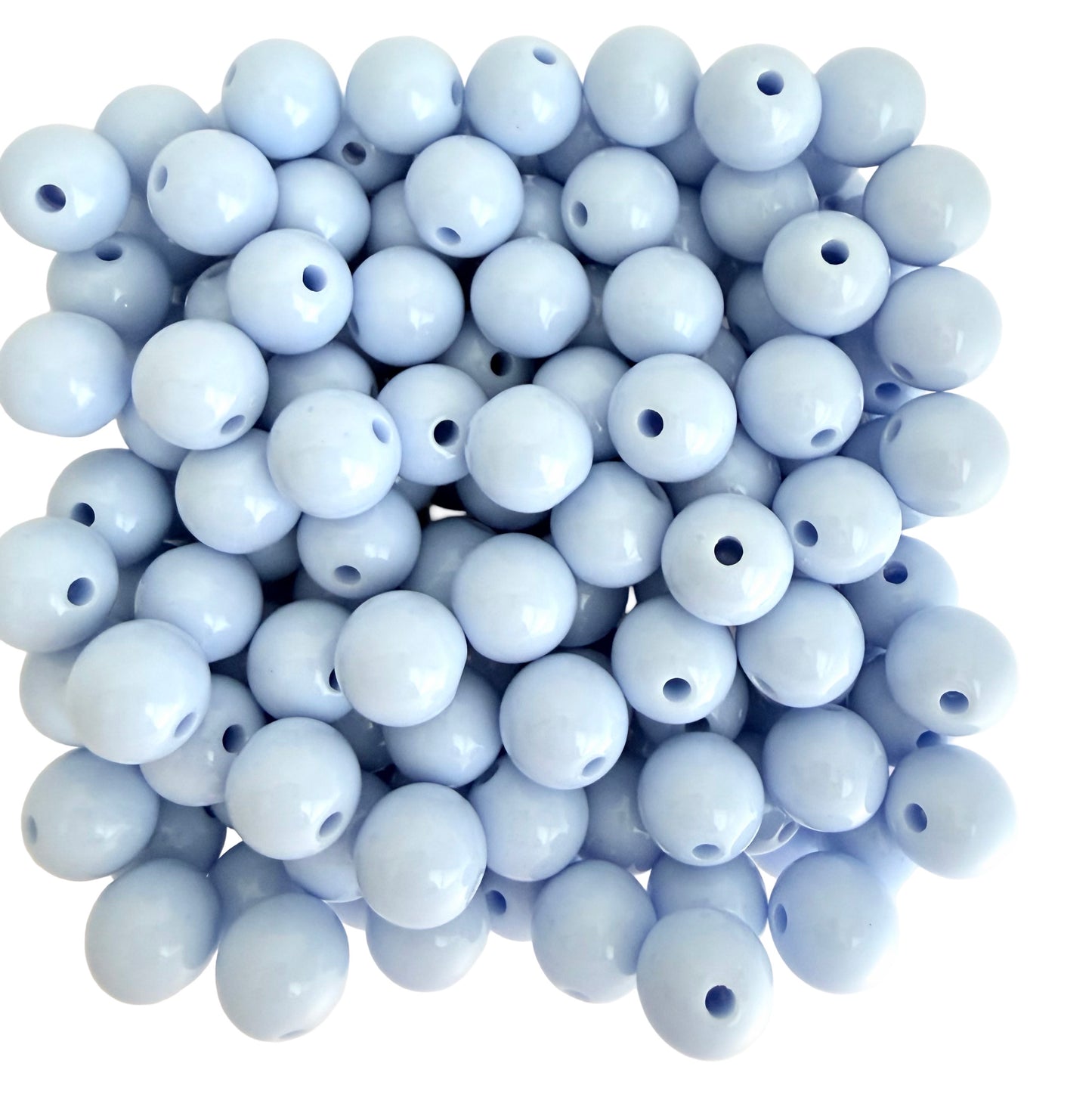 Bulk 10mm Shiny Acrylic Round Beads for Jewelry Making, Keychains & DIY Crafts