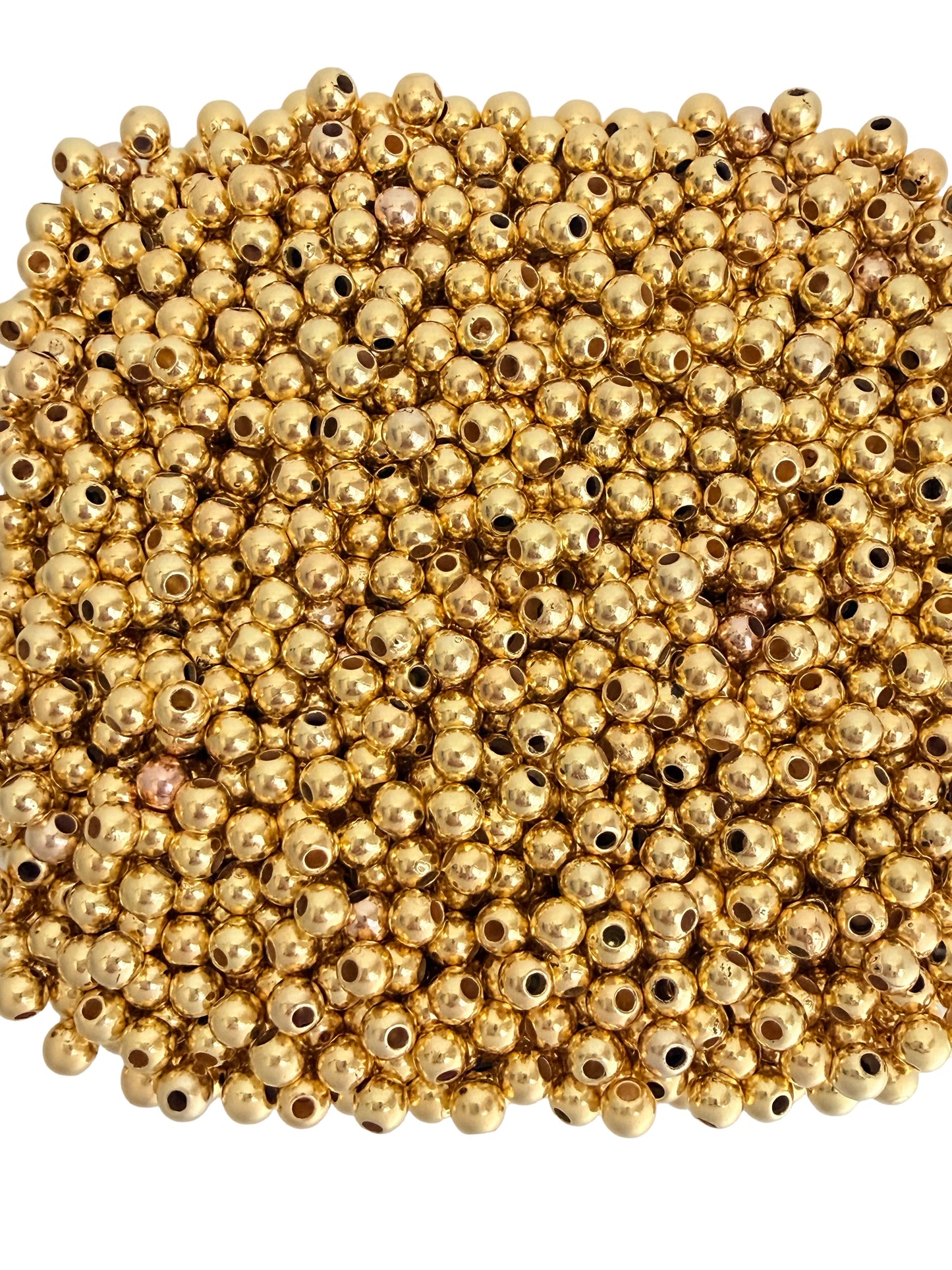 4mm Gold Acrylic Beads • Lightweight Beads for DIY Crafts
