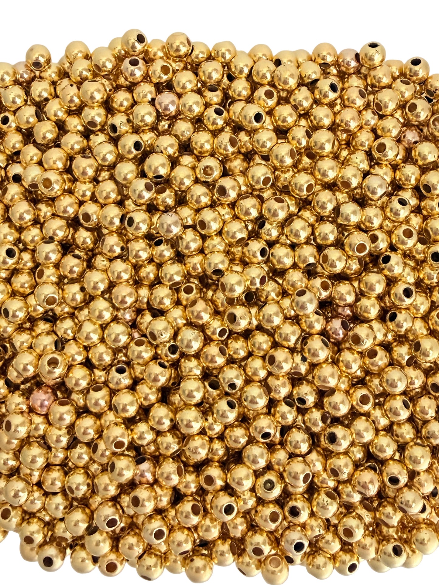 4mm Gold Acrylic Beads • Lightweight Beads for DIY Crafts