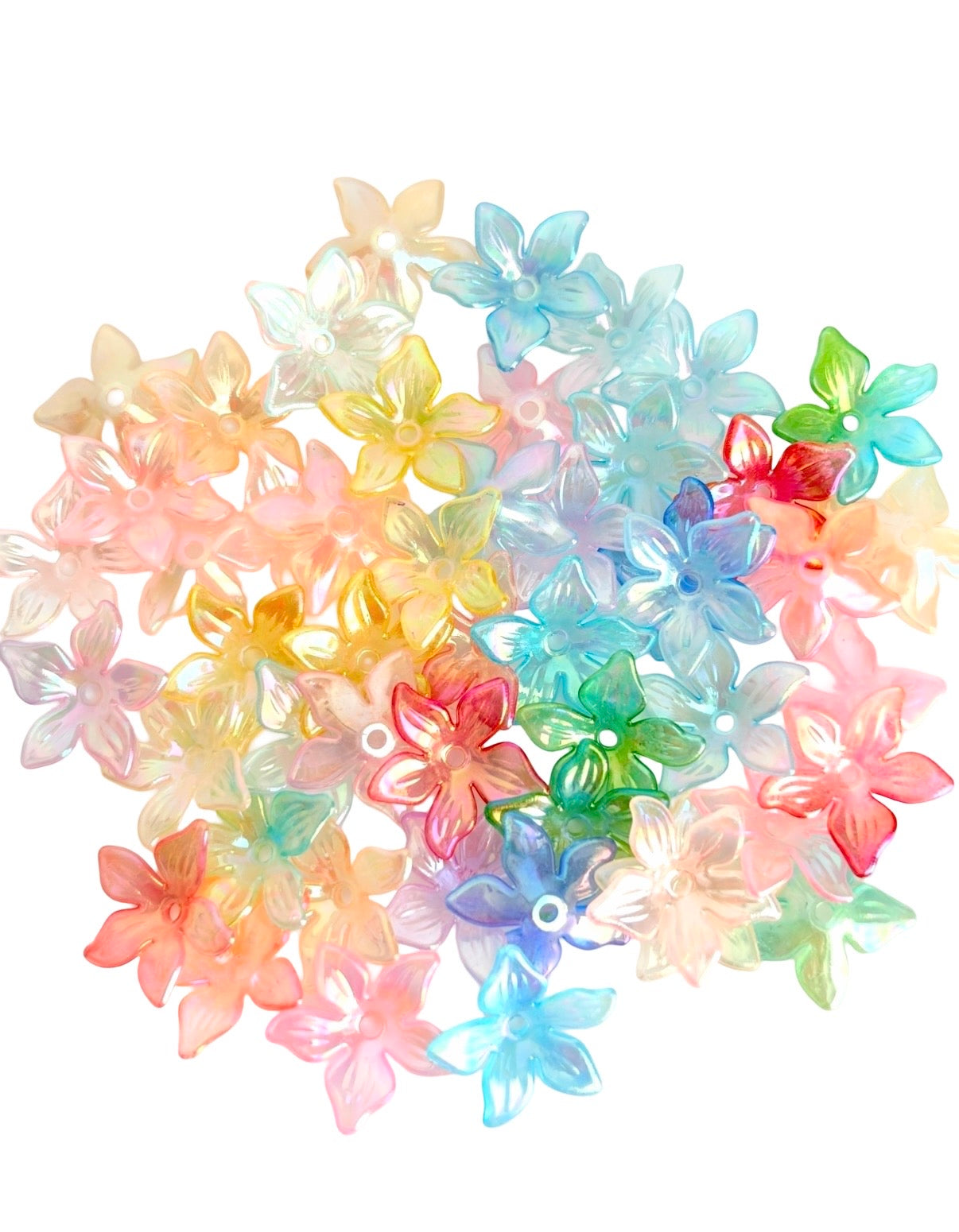 20mm Mixed Color Translucent AB Bauhinia Flower Beads