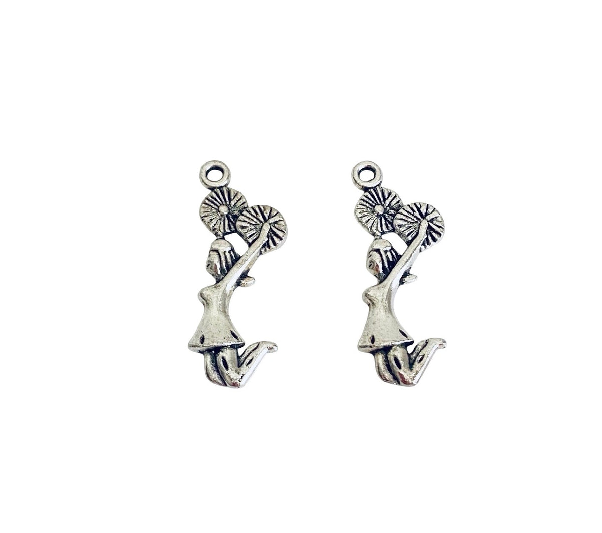 Base Metal Cheerleader Charm