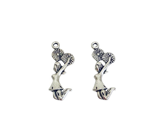 Base Metal Cheerleader Charm