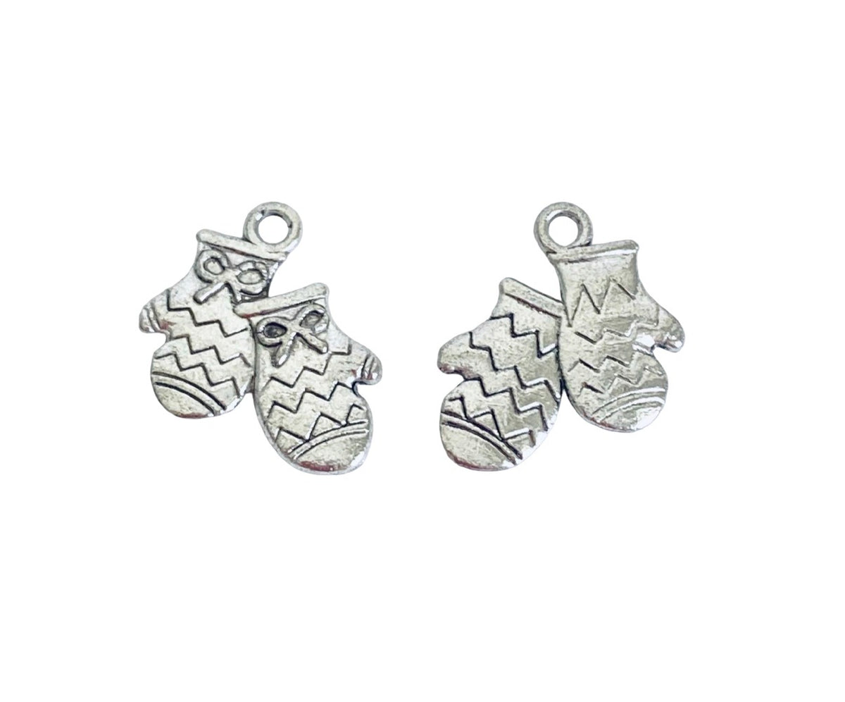 Base Metal Small Cooking Mittens Charm