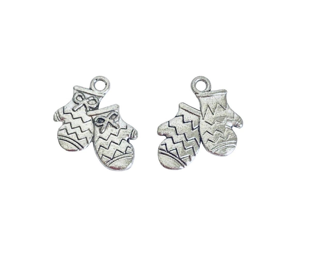 Base Metal Small Cooking Mittens Charm