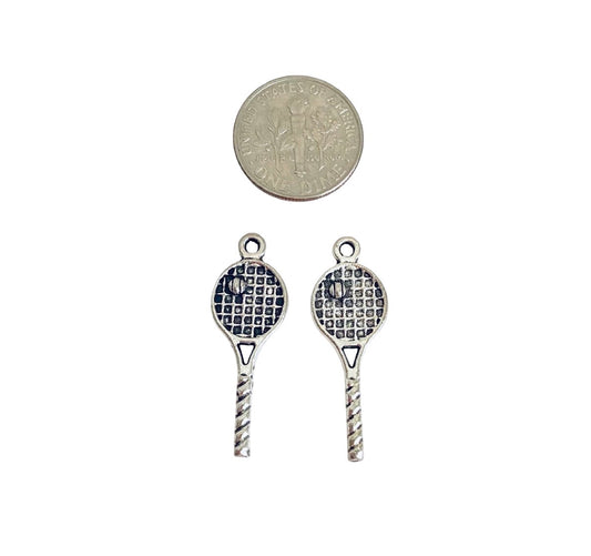 Base Metal Tennis Racket Charm