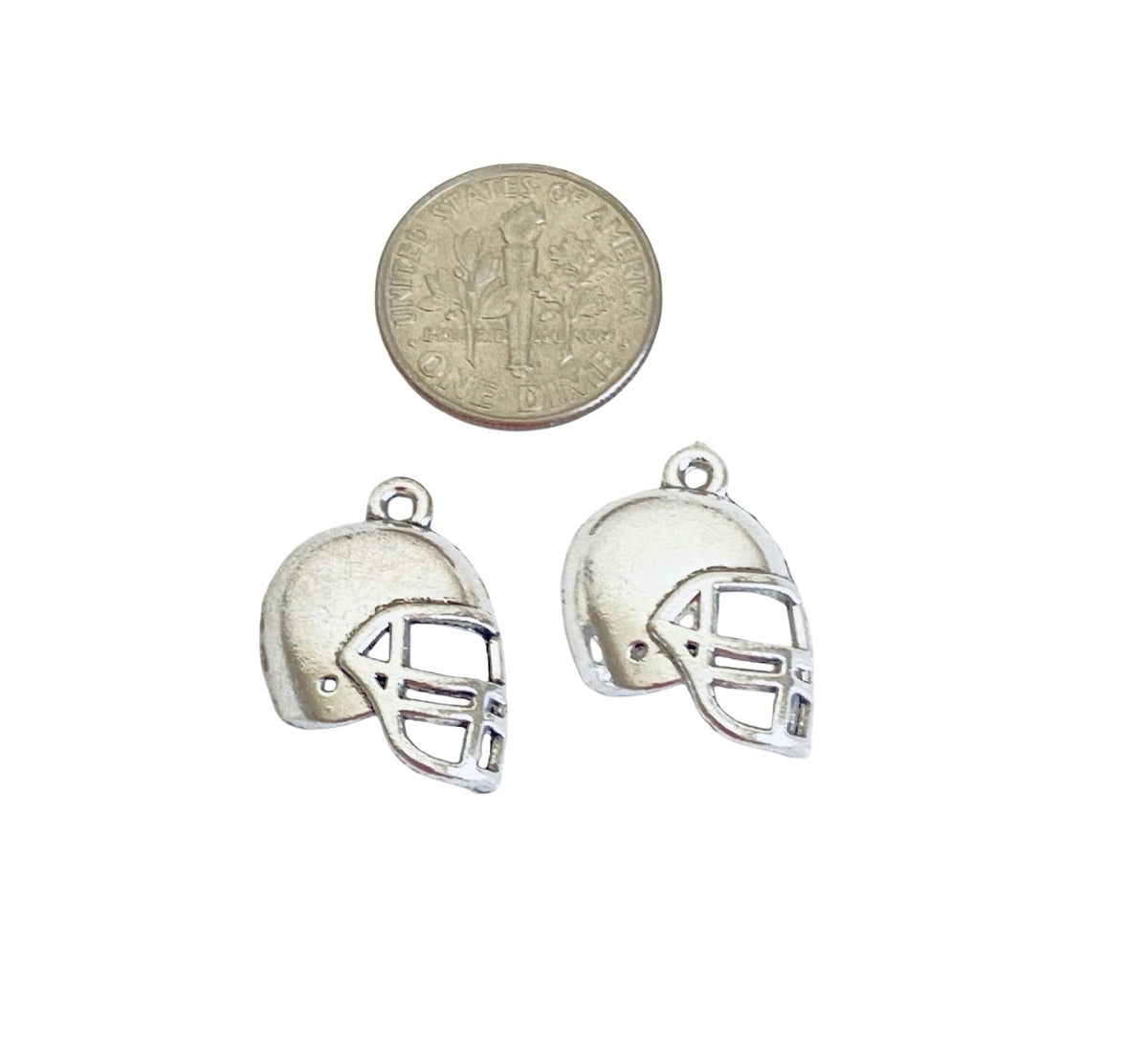 Base Metal Football Helmet Charms