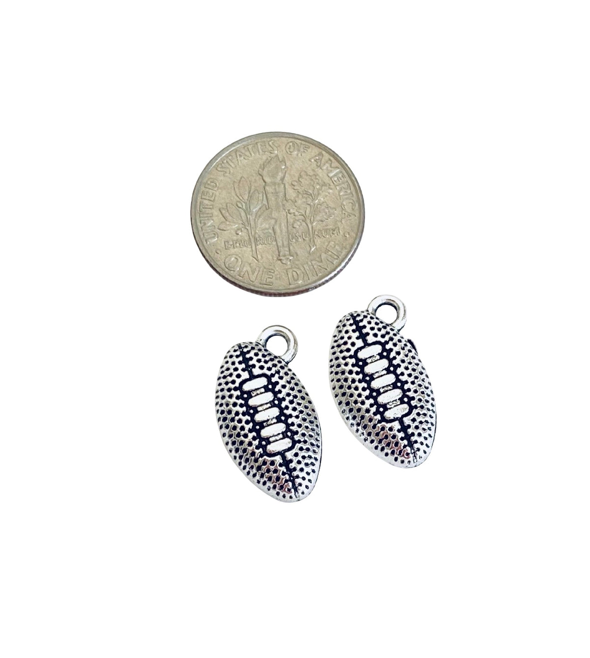 Base Metal Football Charms