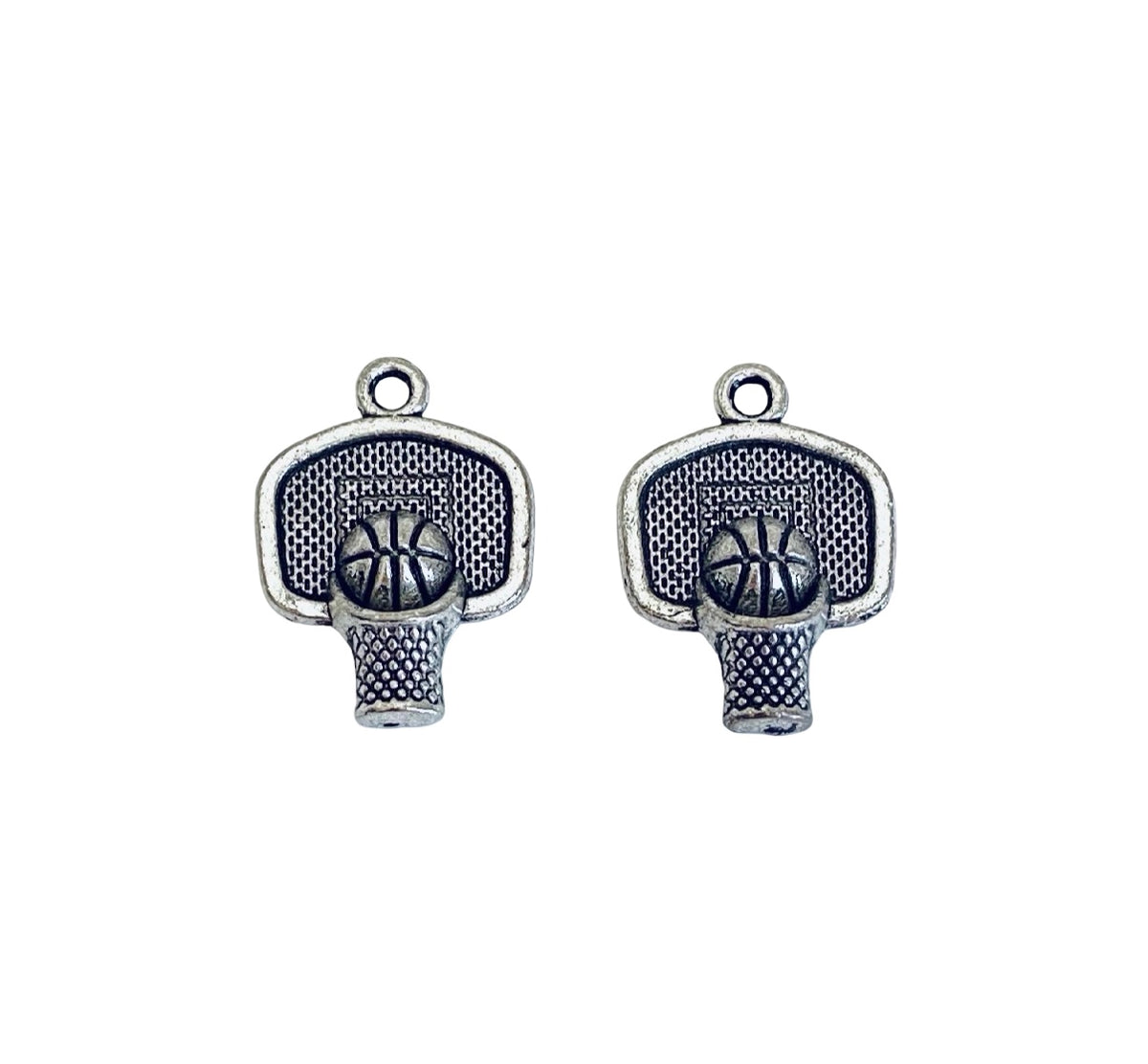 Base Metal Basketball Hoop Charms