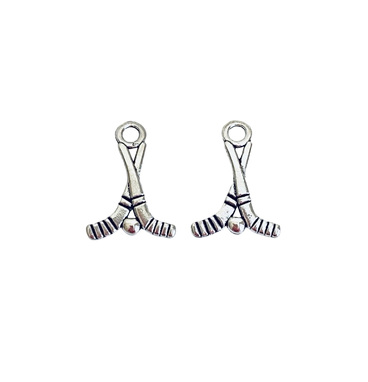 Base Metal Hockey Sticks Charms