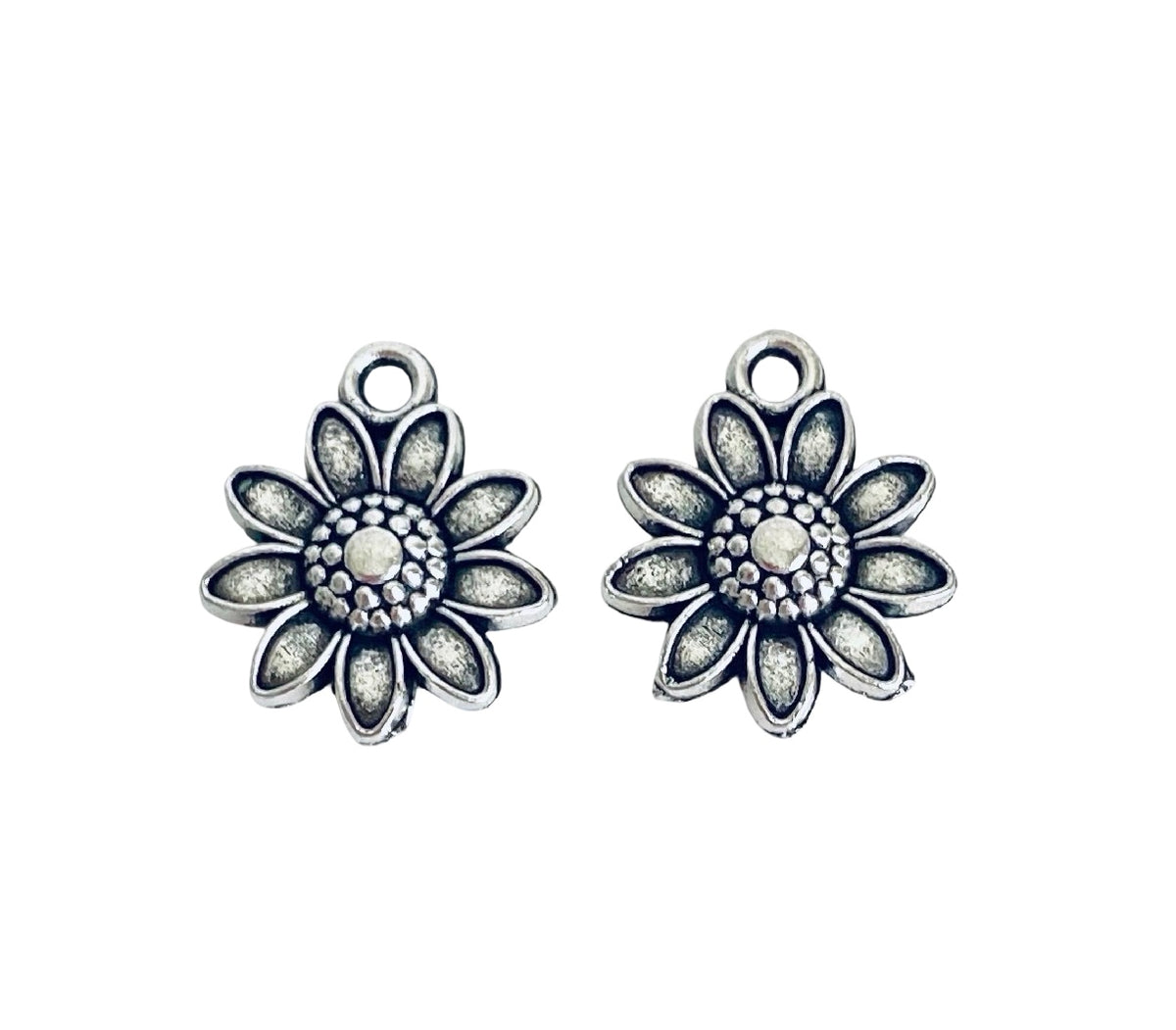 Base Metal Small Sunflower Charms