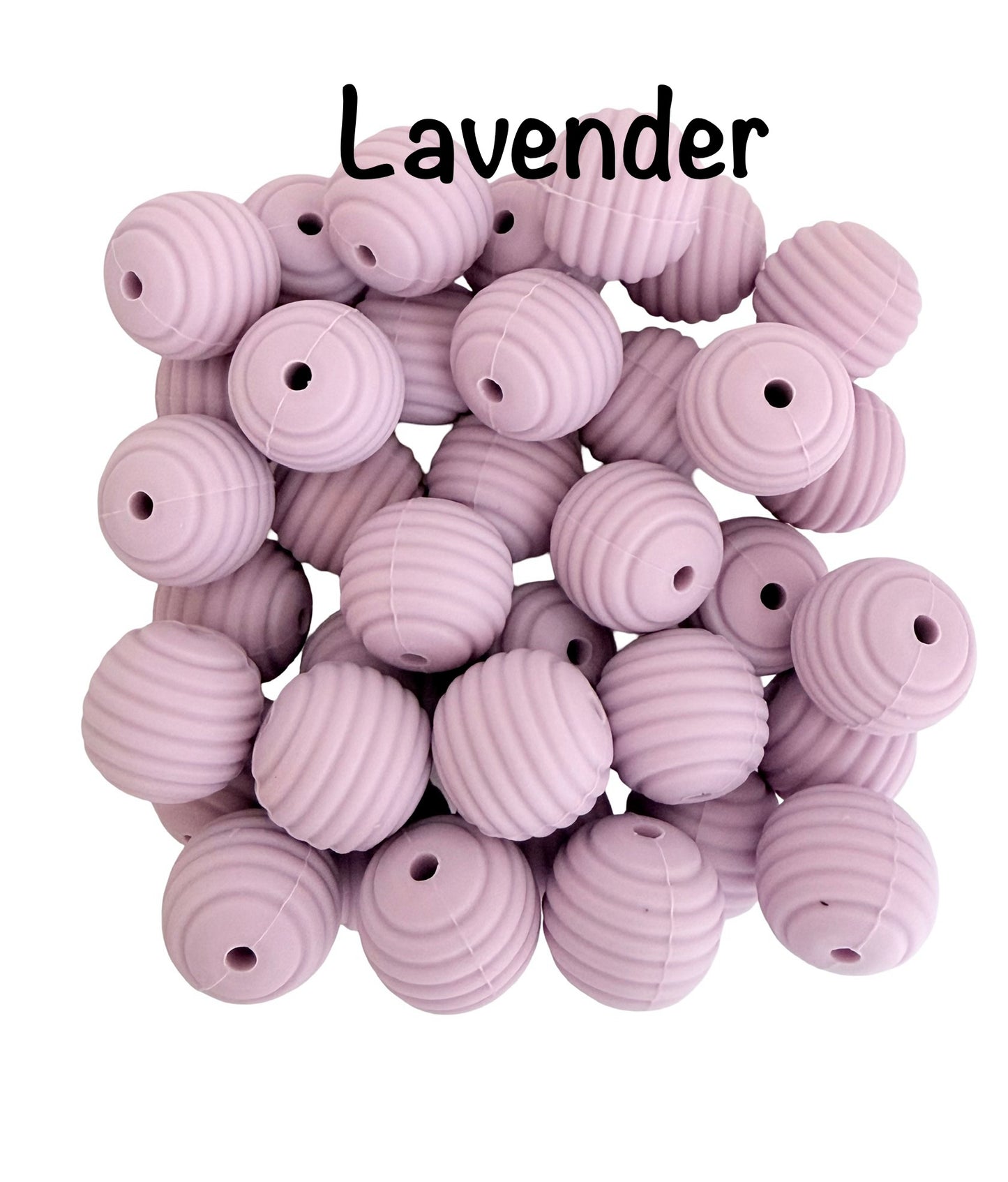 15mm Ribbed Silicone Beads (Sold Individually)