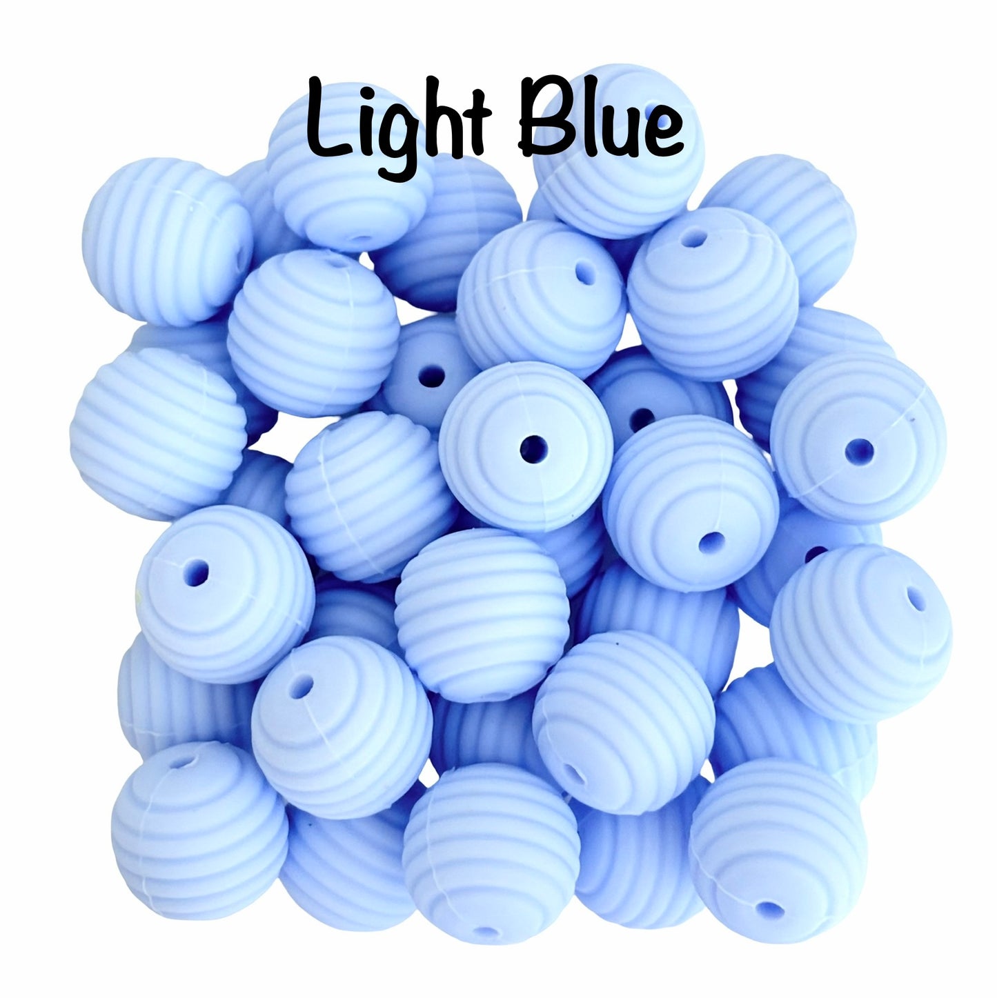 15mm Ribbed Silicone Beads (Sold Individually)