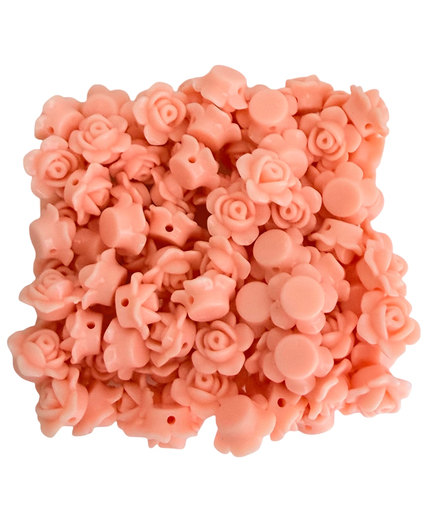Small Acrylic Rose Beads • Mini Flower Beads for Jewelry Making Craft Supplies