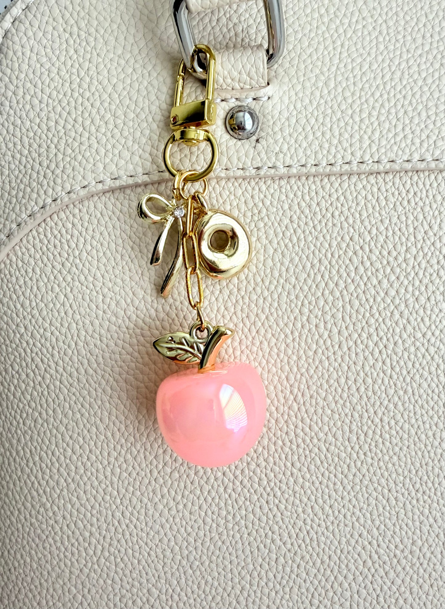 Personalized Apple or Strawberry Bag Charm