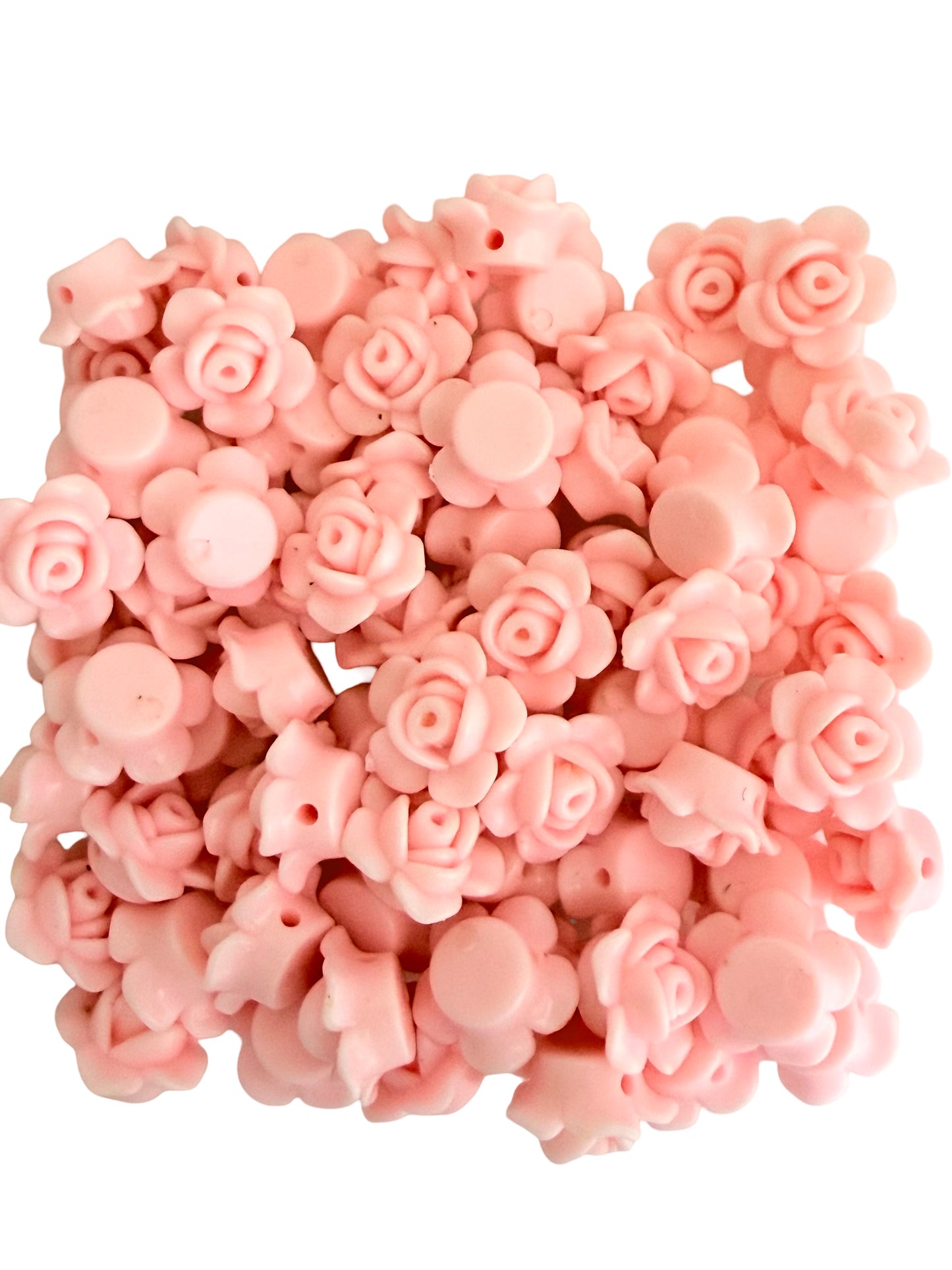 Small Acrylic Rose Beads • Mini Flower Beads for Jewelry Making Craft Supplies
