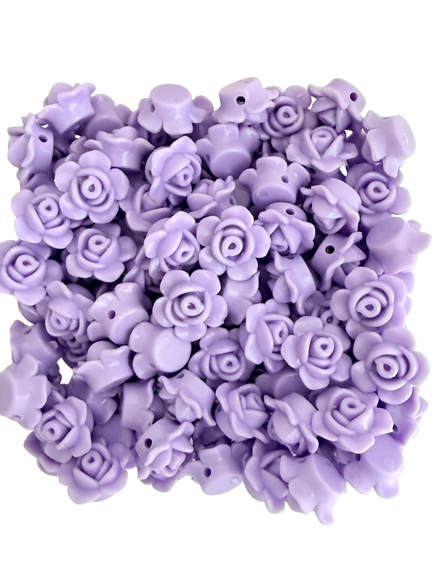 Small Acrylic Rose Beads • Mini Flower Beads for Jewelry Making Craft Supplies