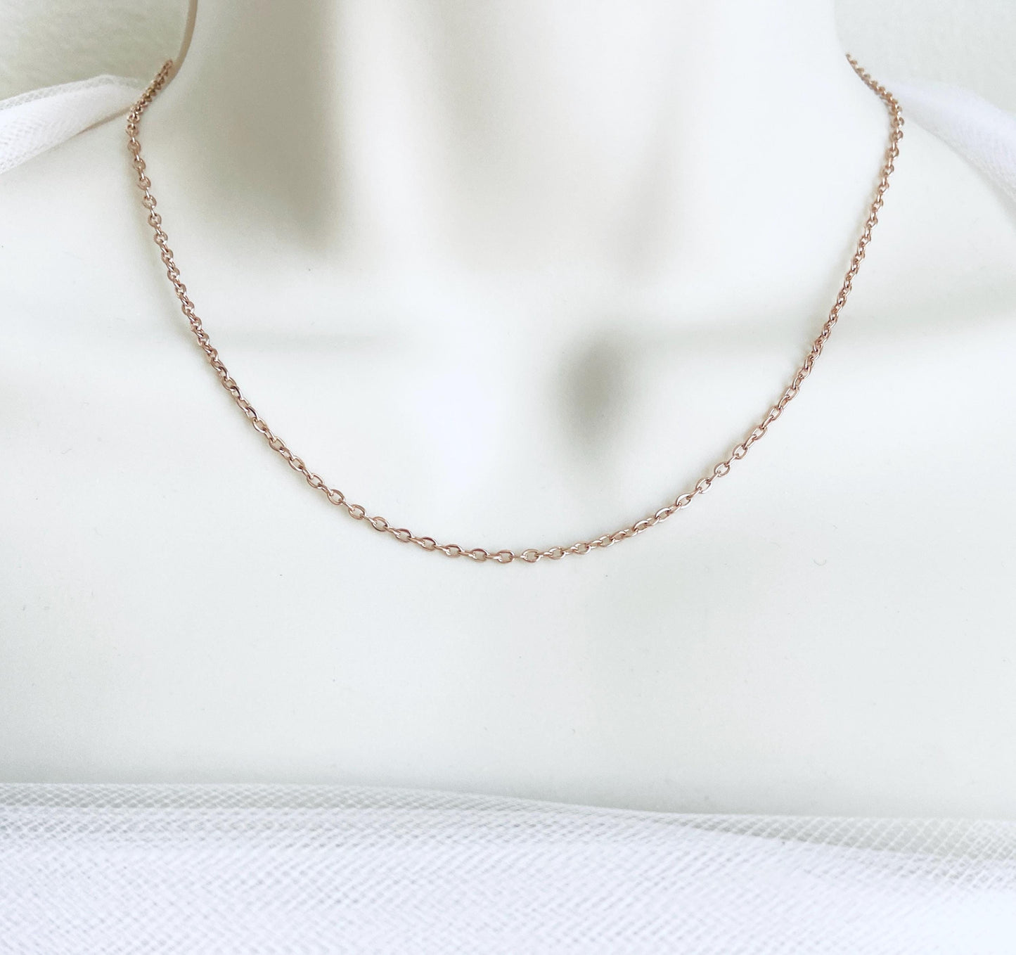 Stainless Steel Flat Cable Chain Necklace • Classic Link Chain for Pendants, Charms & Everyday Jewelry