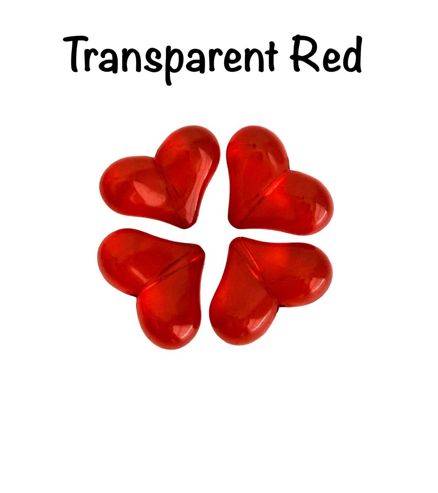 21mm Acrylic Puffy Heart Bead