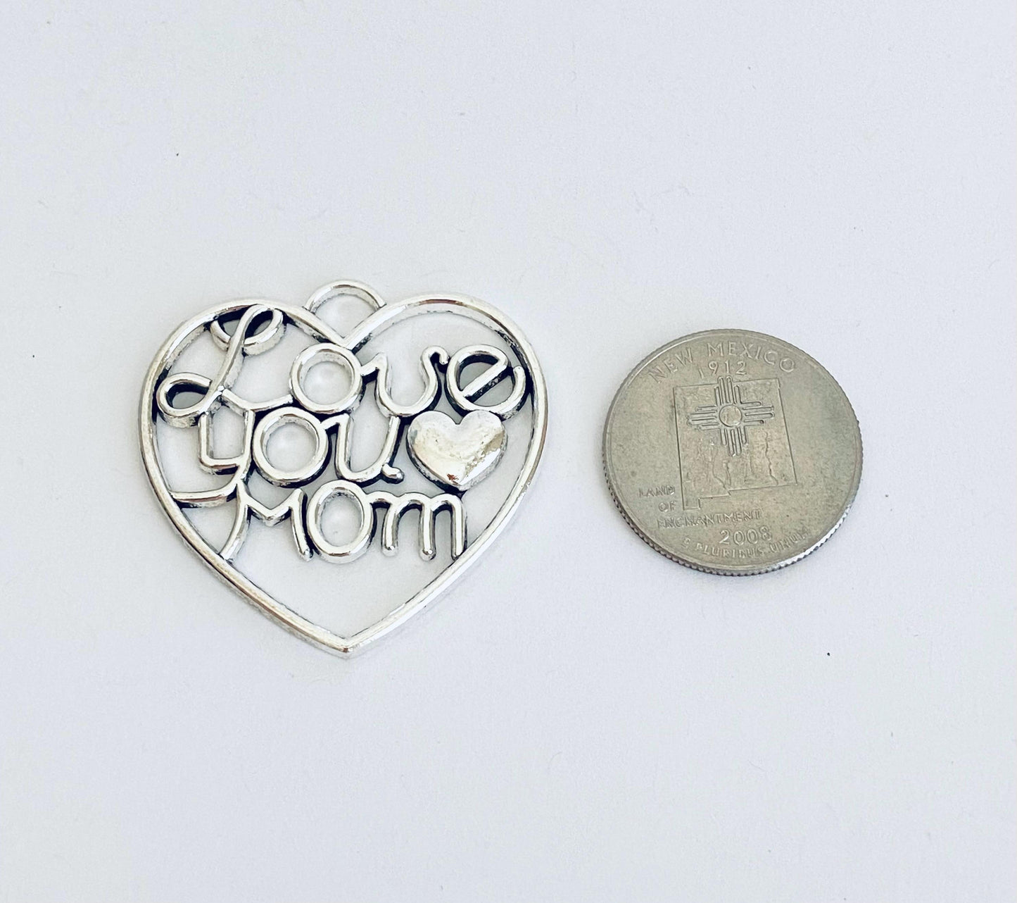 Large Love You Mom Charm