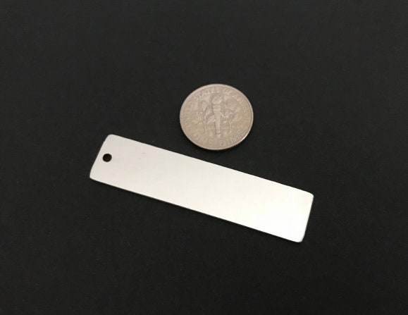 Stainless Steel Long Blank - 12x 50mm - Engravable