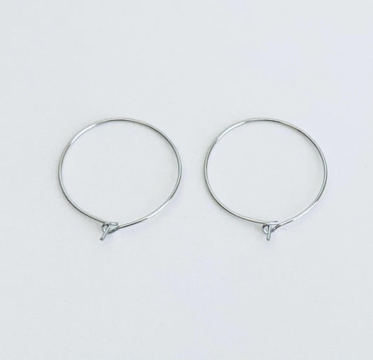 Stainless Steel Wine Charm Hoop (25mm)