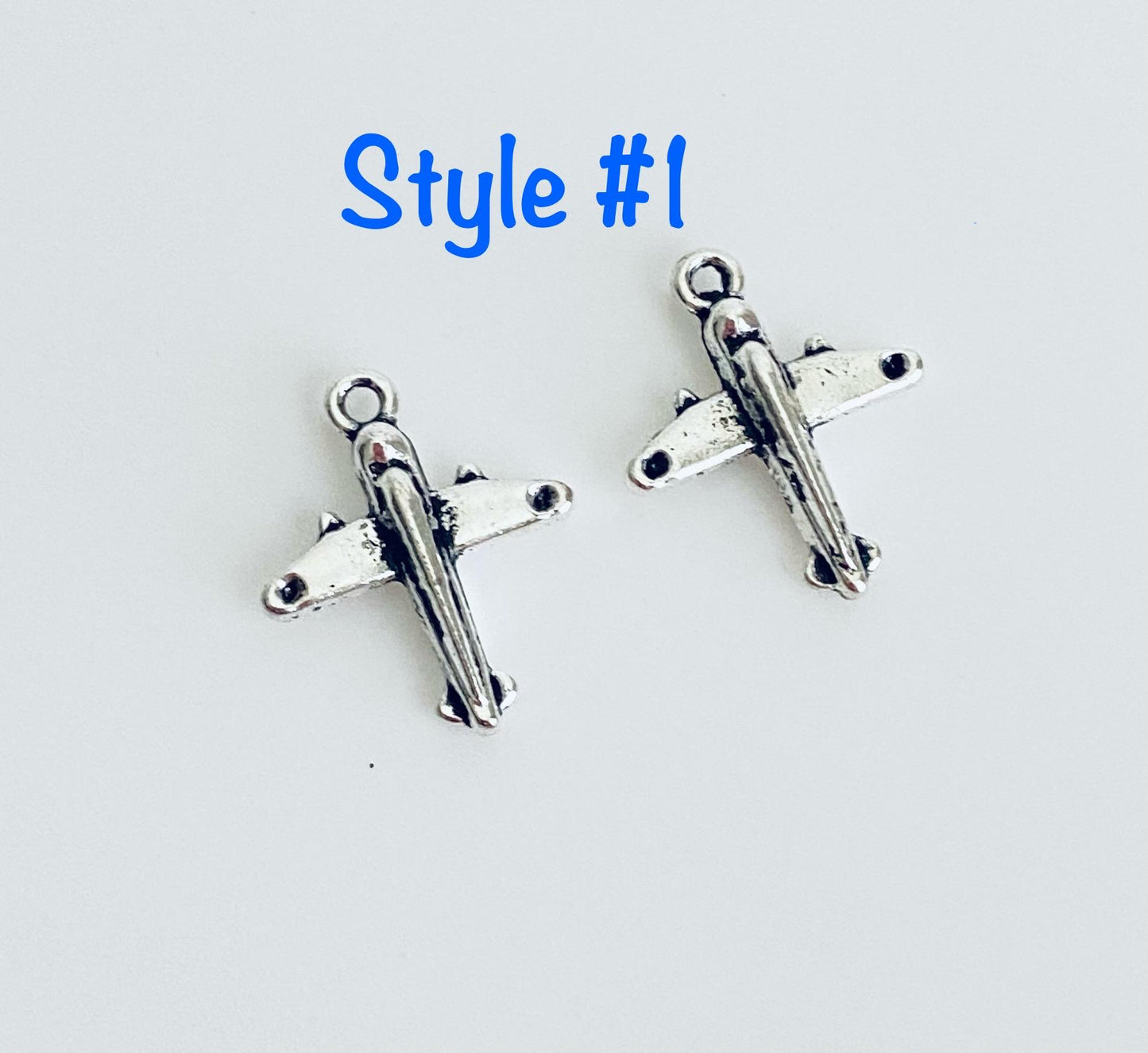 Base Metal Airplane Charm