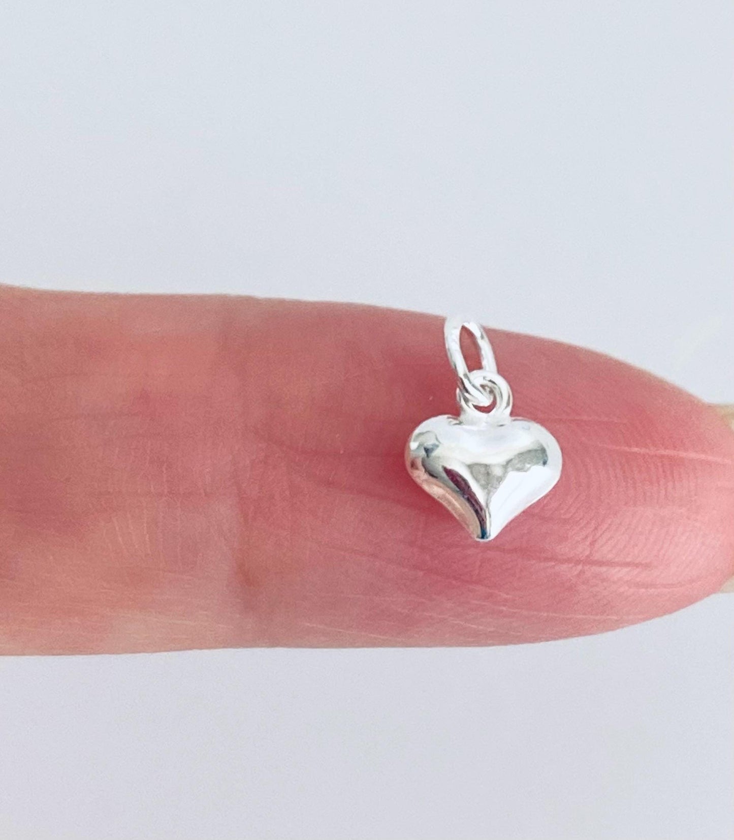 Sterling Silver Puff Heart Charm