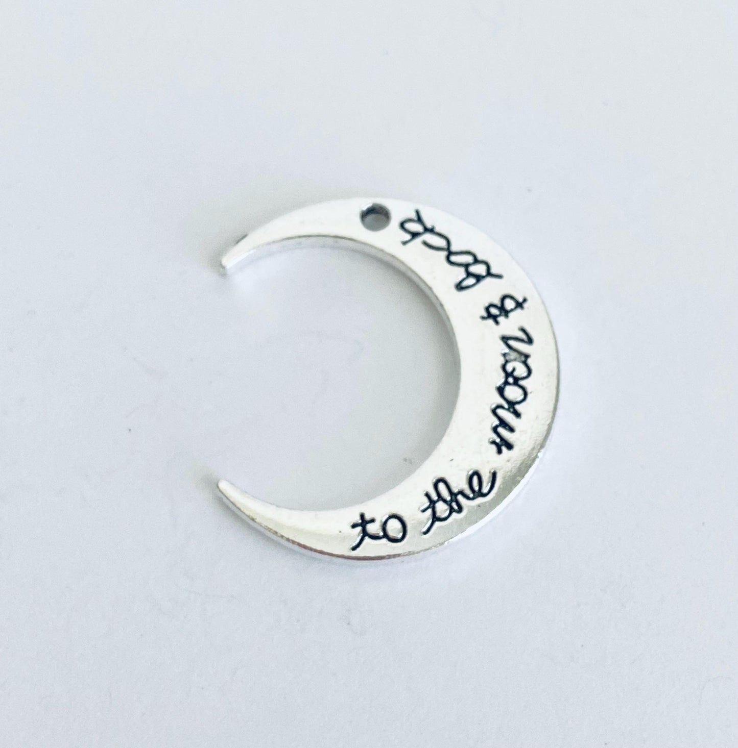 Base Metal Large Crescent Moon Charm