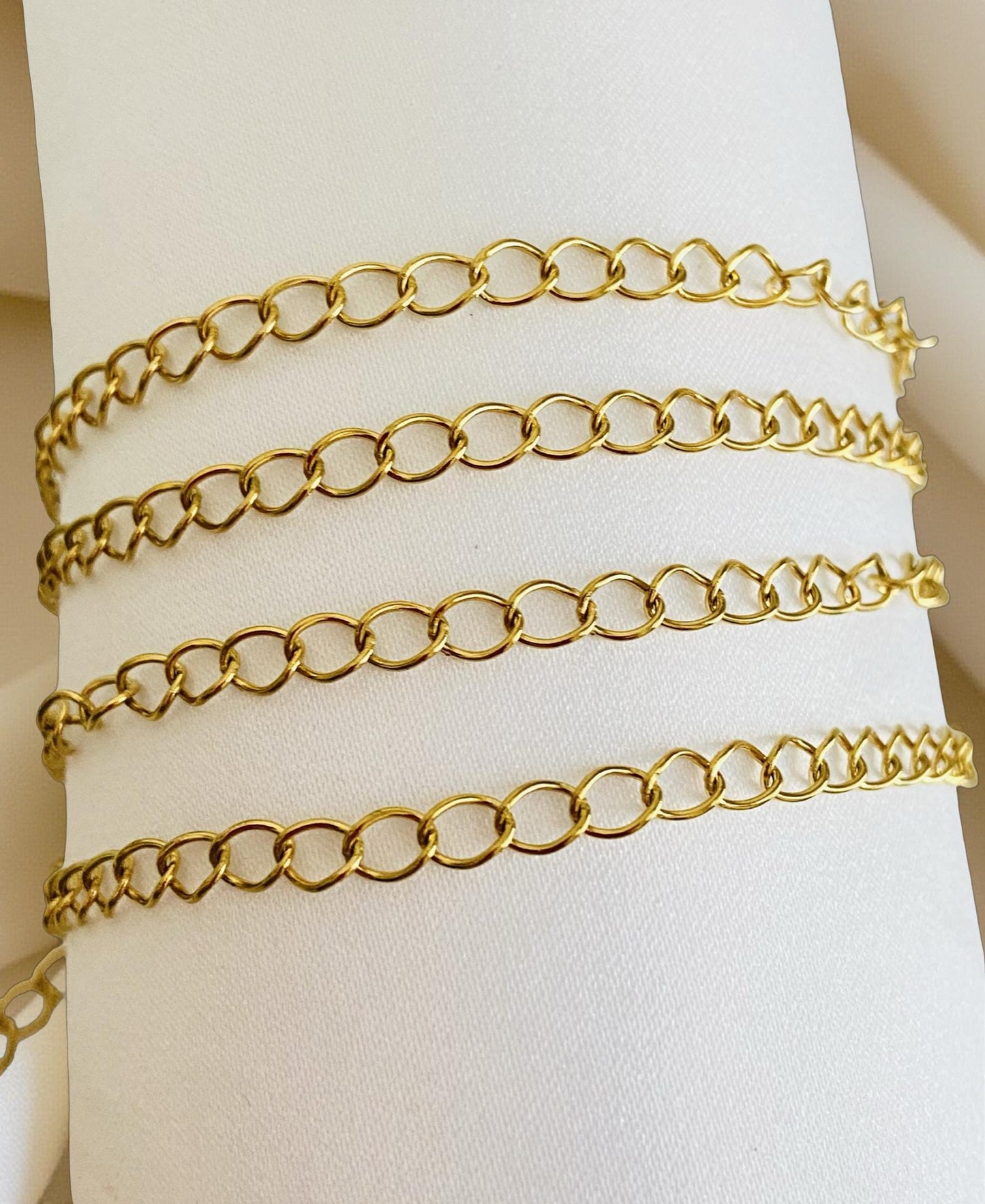 18K Gold Over Stainless Steel Extension Chain (4x5mm)