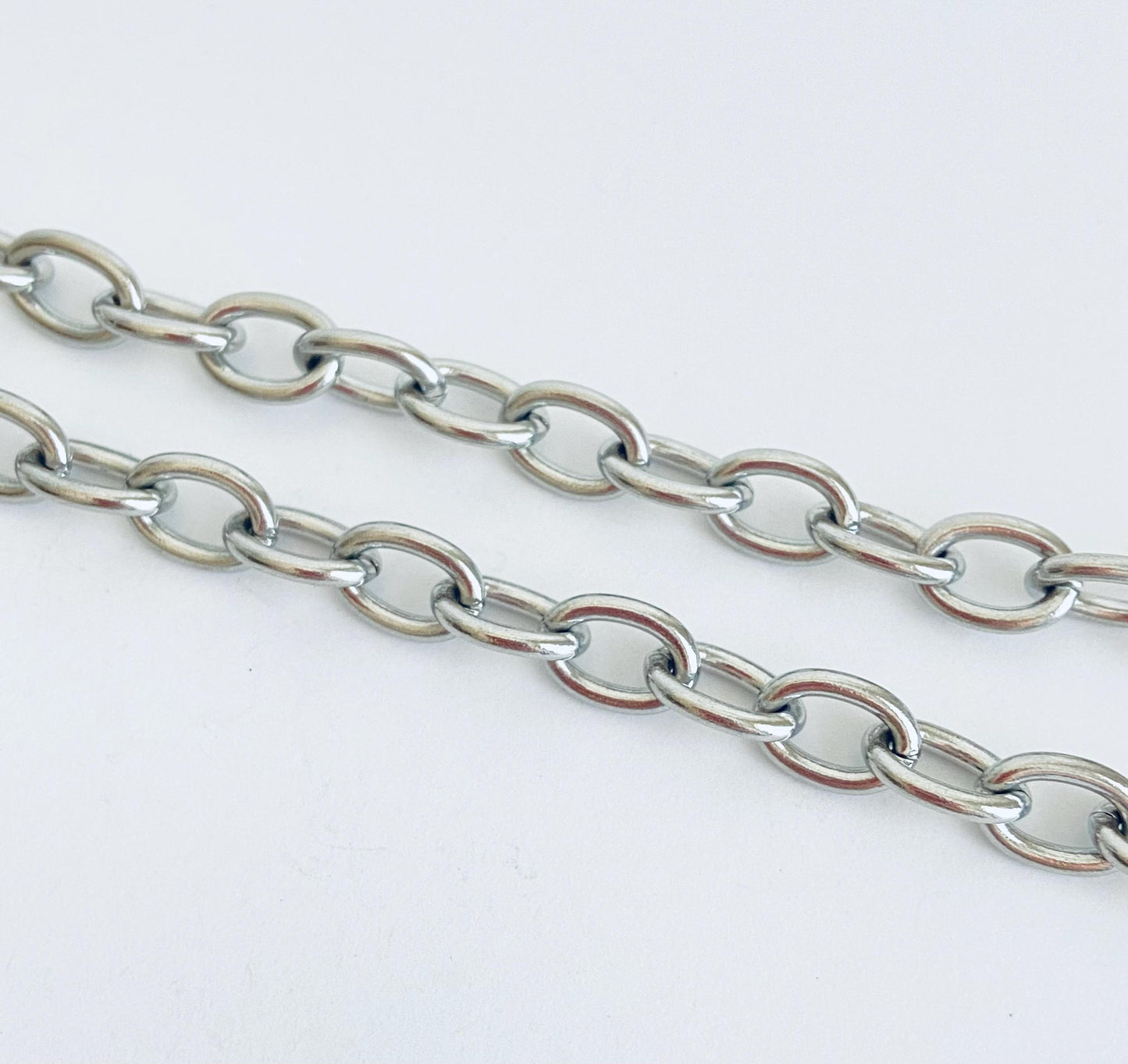 8x10mm Chunky Stainless Steel Oval Chain
