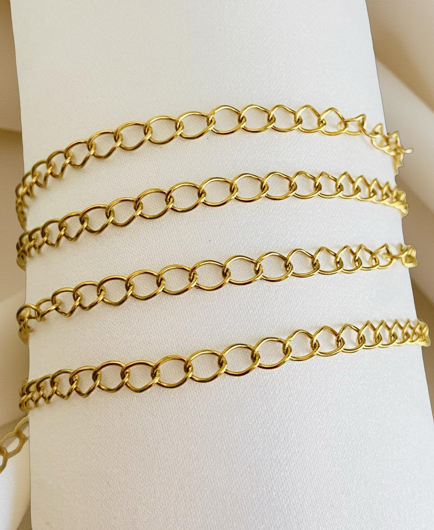 18K Gold Over Stainless Steel Extension Chain (4x5mm)