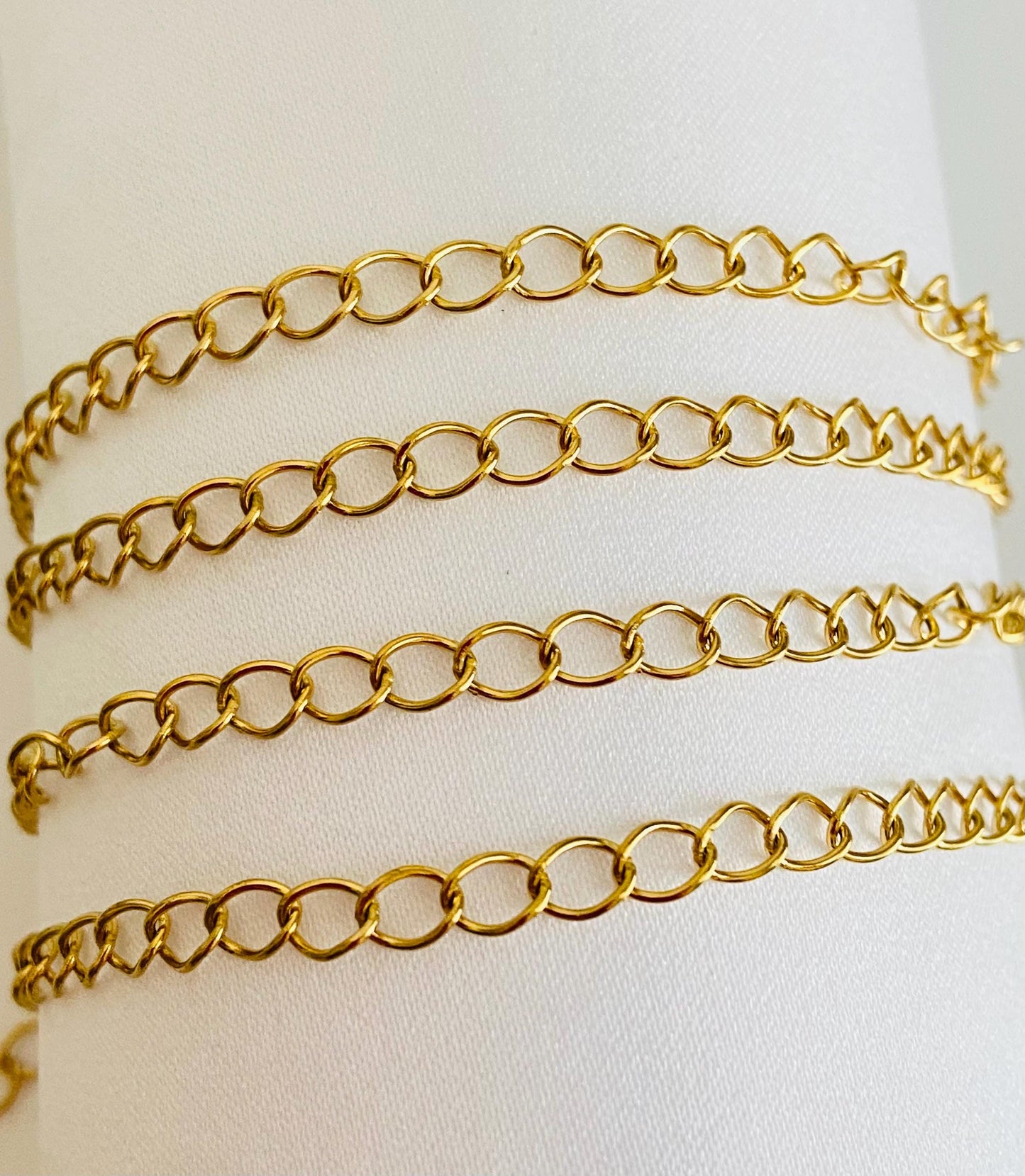 18K Gold Over Stainless Steel Extension Chain (4x5mm)